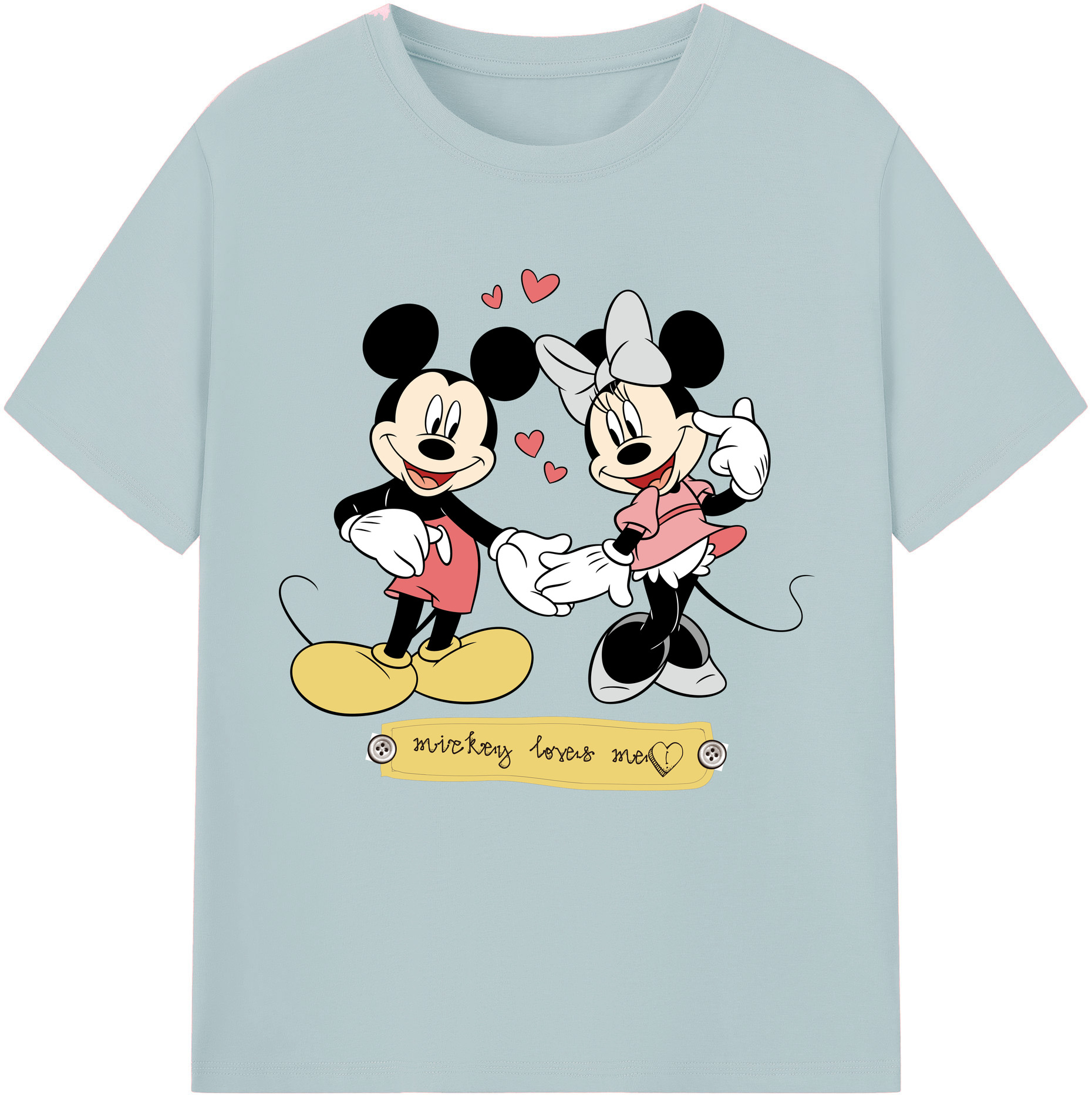 （画像用） ミッキーマウス Mickey Mouse 綿100％半袖Tシャツ（フロントプリント）